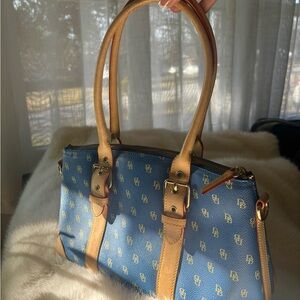 Spring Purse! Dooney & Bourke- Blue and Tan Satchel ✨